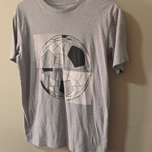 Place Light Gray Graphic Soccer Globe Short Sleeve Tee